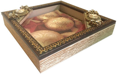 

Aradhana Arts Tukins 1 Compartments Fibre with Acrylic Utility Decoratives(Cream & GoldFibre with Acylric)