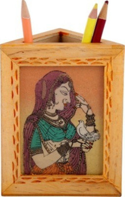 

SIDHIVINAYAK ENTERPRISES 1 Compartments WOODEN Pen Stand(WOODEN BROWN)