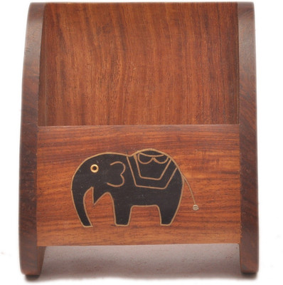 

Sparkle India 1 Compartments WOODEN MOBILE HOLDER(Brown, Black)