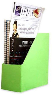 Indha Craft IC Recycled Paper 1 Compartments Card Board Magazine Holder(Green)