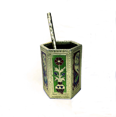 

Vishal Props 1 Compartments Wood Pen Holder(Multicolor)
