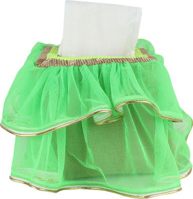 

Art Horizons 1 Compartments Fabric Tissue Box Cover(Green)