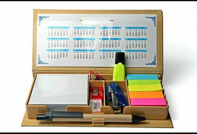 

Rapid 6 Compartments card board eco friendly stationery kit(light brown)