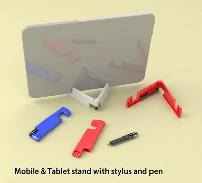 Power Plus 2 Compartments Plastic Mobile & Tablet Stand with stylus and pen(White) available at flipkart for Rs.149