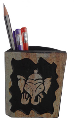 

Niksang Arts 1 Compartments Natural Stone Penstand(Beige)