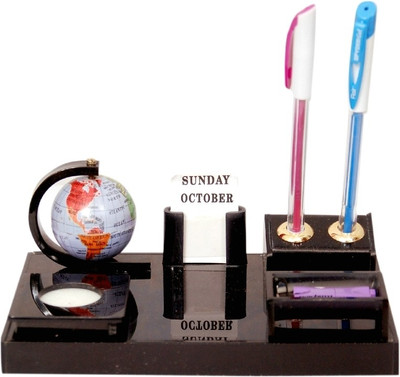 

Homeshopeez 118 1 Compartments Plastic Pen Stand(Black)