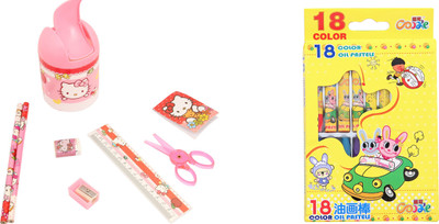 

SHOPIRAL 2 Compartments plastic pencil holder(Multicolor)