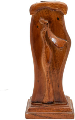 

Karukraft 1 Compartments Wooden Pen Stand(Brown)