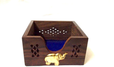 

Alishba 1 Compartments wooden Tissue(Brown)