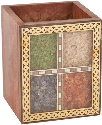 

ALISHA TRADING COMPANY 1 Compartments Wood Pencil Holder(Multicolor)