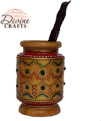 

DivineCrafts M-207 1 Compartments Wooden Pen stand(Multicolor)