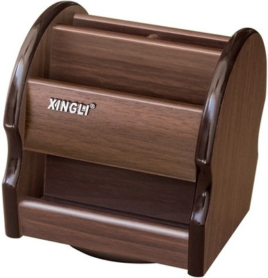 

Xingli Tukins 2 2 Compartments Wood Pen Stand(Brown)