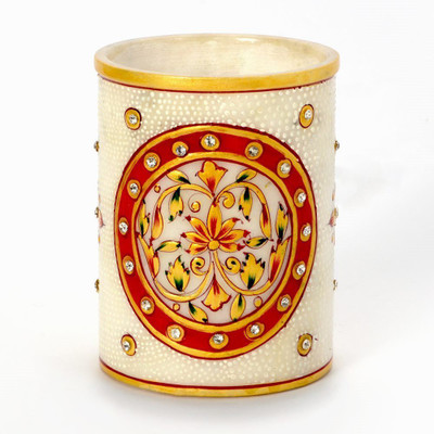 

Shree Sai 1 Compartments Stoneware Pen Stand(Multicolor)