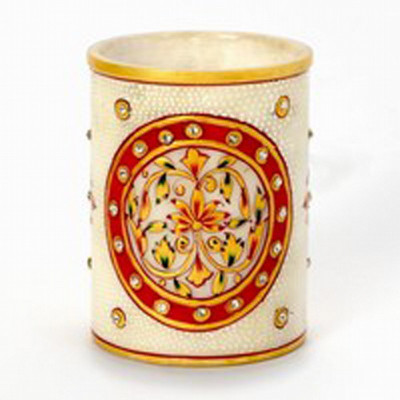 

KSC International 1 Compartments Marble PEN Holder(Multicolor)