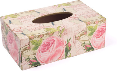 

IAM 1 Compartments Wood Tissue Box(Pink)