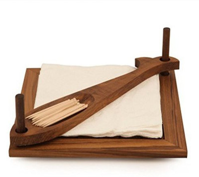 

Desi Karigar 1 Compartments wooden Napkin & tooth pick holder(Brown)