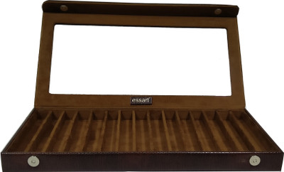 

Essart 15 Compartments PU Leather Pen Stand(Brown)