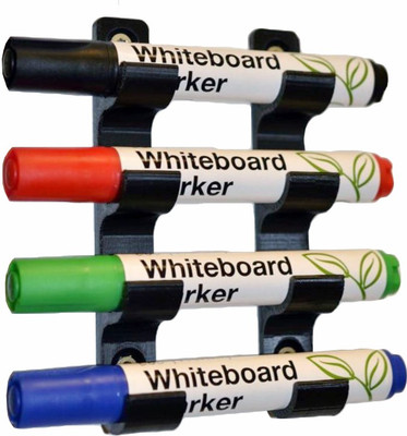 

3idea 4 Compartments Plastic Whiteboard Marker Stand 3D Printed(Black)