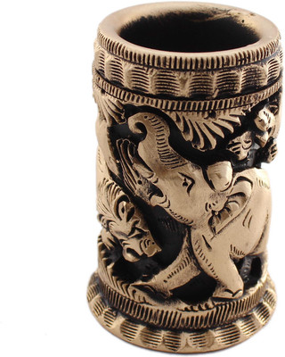

Tootpado 1 Compartments Resin Animal Design Handmade Pen Stand(Brown)