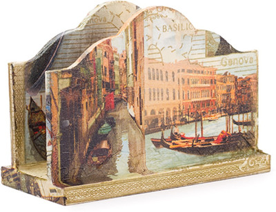 

IAM 1 Compartments Wood Napkin Holder(Multicolor)