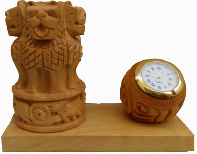 

JaipurCrafts Ashoka 1 Compartments Wooden Pen Stand(Brown)
