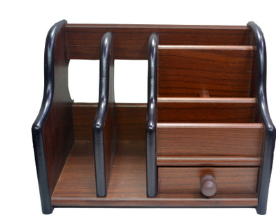 

Jaycoknit Das Braun 6 Compartments Wood Pen Stand(Brown)