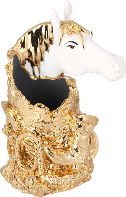 

Siri creations 1 Compartments Gold Plated Desk Organizer(Gold)