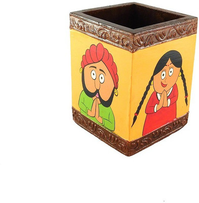

Chave 1 Compartments Wood Pen Holder(Multicolor)
