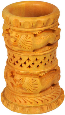 

Ratash.com 1 Compartments Wood Pen Stand(Brown)