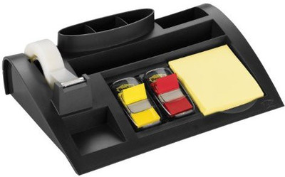 

3M Office Products 1 Compartments Plastic Desktop Organizer(Black)