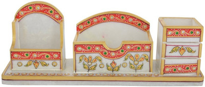 

Madhuraj 3 Compartments Marble Pen cum Mobile cum Visting Card Holder(Multicolor)