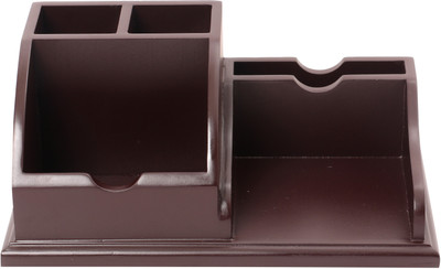 

Priya Exports 5 Compartments Wood Desk Organizer(Burgundy)