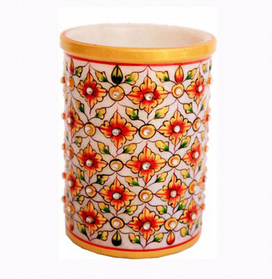 

KSC International 1 Compartments Marble PEN Holder(Multicolor)