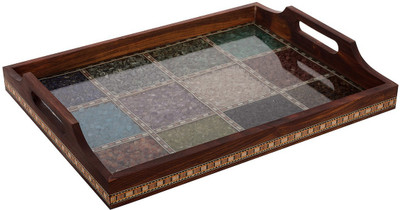 

eCraftIndia ESR009-Stationary 1 Compartments Wooden Utility Tray(Brown)