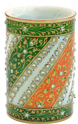 

Kriti Creations Meenakari 1 Compartments Stoneware Pen Holder(Multicolor)