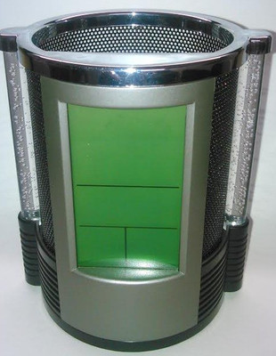 

Advent Crafts Desk Organizer 1 Compartments Metallic Pen Holder(Black)