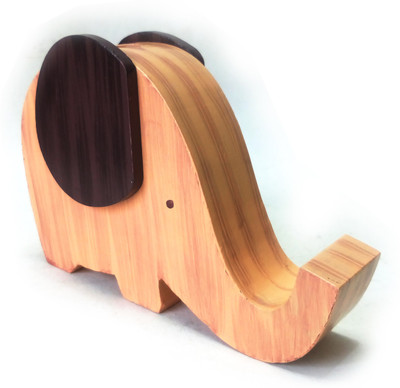 

Uniqkrafts 1 Compartments Wooden Elephant Shaped Mobile and Pen Holder(Beige, Wooden)