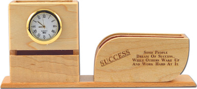 

Radiusin G 3 Compartments Wooden Pen Stand(Brown)