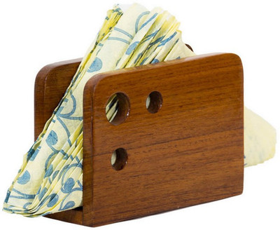 

D'sign Lab 1 Compartments Wooden Tissue Paper Holder(Natural Wooden Varnished)