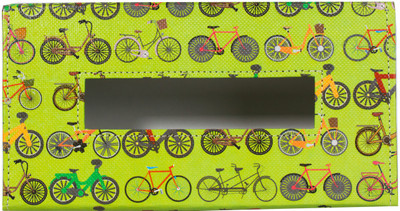 

The Crazy Me Cycle Travel 1 Compartments Eco-Friendly leatherette Tissue Box Holder(Multicolor)