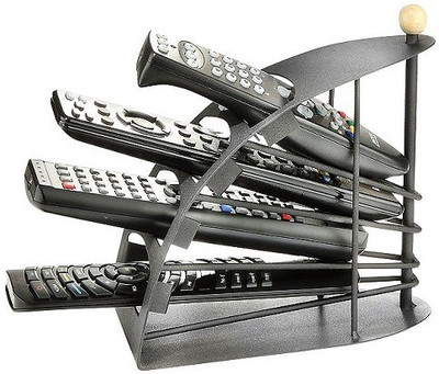 

BonZeal 4 Compartments Metal Remote Organizer(Black)