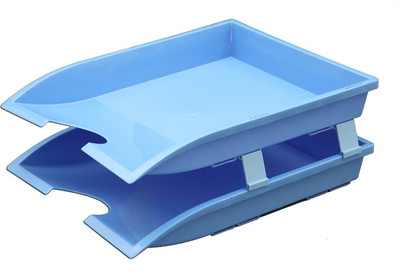 

Solo Corporate Series 2 Compartments Plastic Multipurpose Tray(Blue)