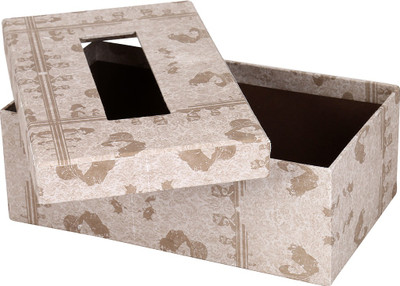 

Rajrang 1 Compartments Handmade Paper & Cardboard Tissue Paper Box(Cream)
