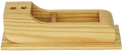 

SWARNADARU 3 Compartments WOOD PEN CUM CARD HOLDER(BIEGE)