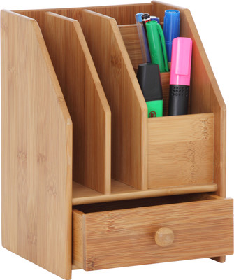 

Howards Pha1108h 6 Compartments Bamboo Desk Organiser(Almond)