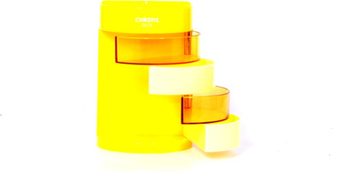 

Chrome Multipurpose 6 Compartments Plastic Pen Stand(Yellow)