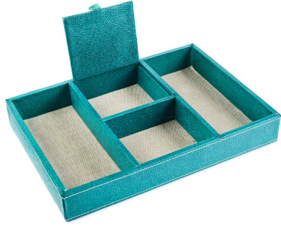 

Eco-Leatherette Regular 4 Compartments Paper Office Tray(Columbia Green)