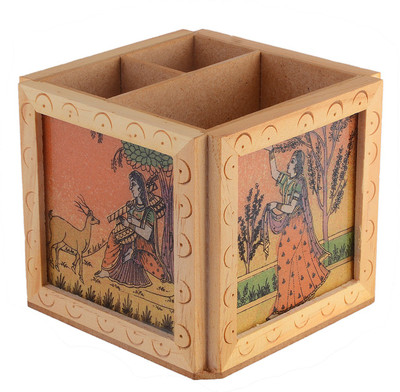 

Maalgaadienterprises 1 Compartments Wood Penholder(Multicolor)