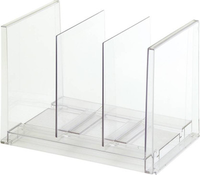 

Howards 4 Compartments Plastic Desktop File Organiser(Clear)