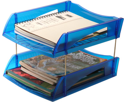 Solo 2 Compartments Tray(Transparent Blue)